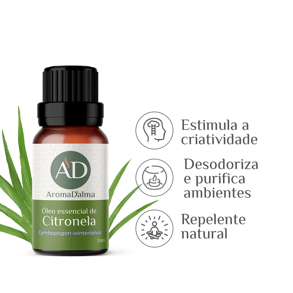Óleo Essencial de Citronela Aroma D´Alma | Aroma D'Alma