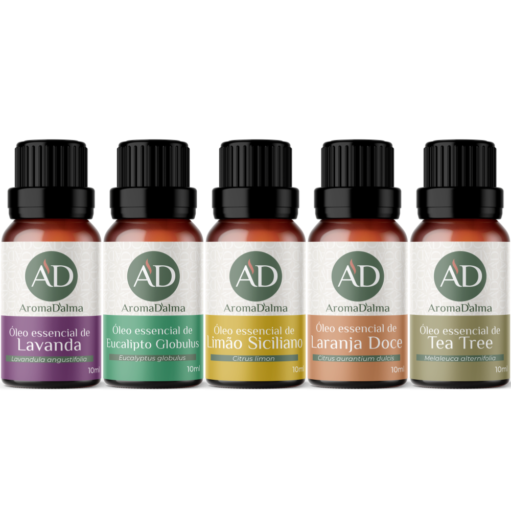 Kit Óleo Essencial Completo Para Aromaterapia | Aroma D'Alma